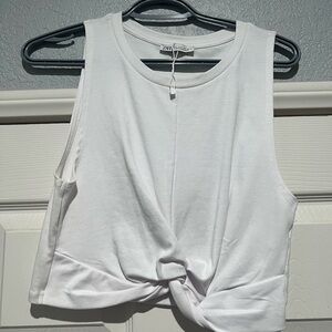 NWOT Zara White Twist Front tank